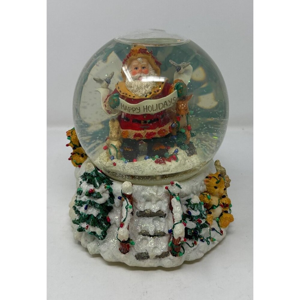 Christopher Radko Snow Globe Vtg Happy Holidays Christmas Limited Edition